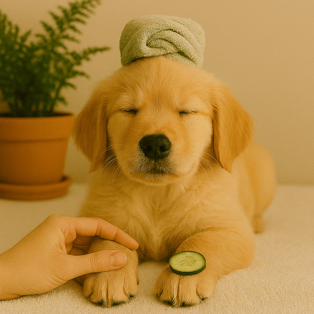 Adorable chiot brun.